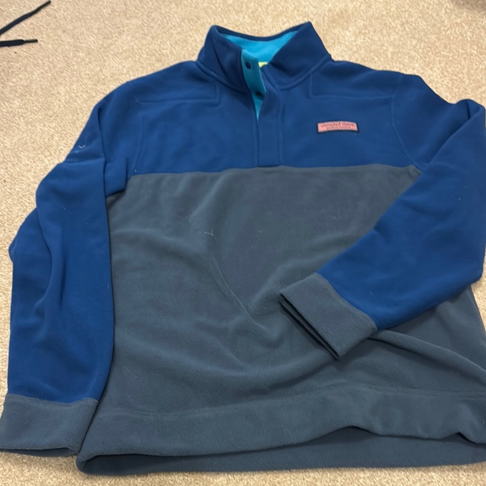 Vineyard Vines Blue Fleece Pullover